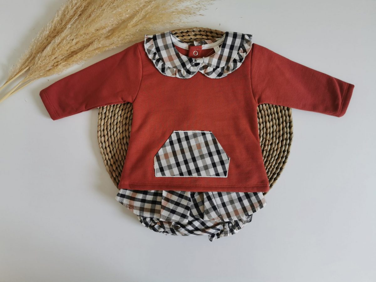 Conjunto Bolsillo Pololo Cuadros Niña - Imagen 2