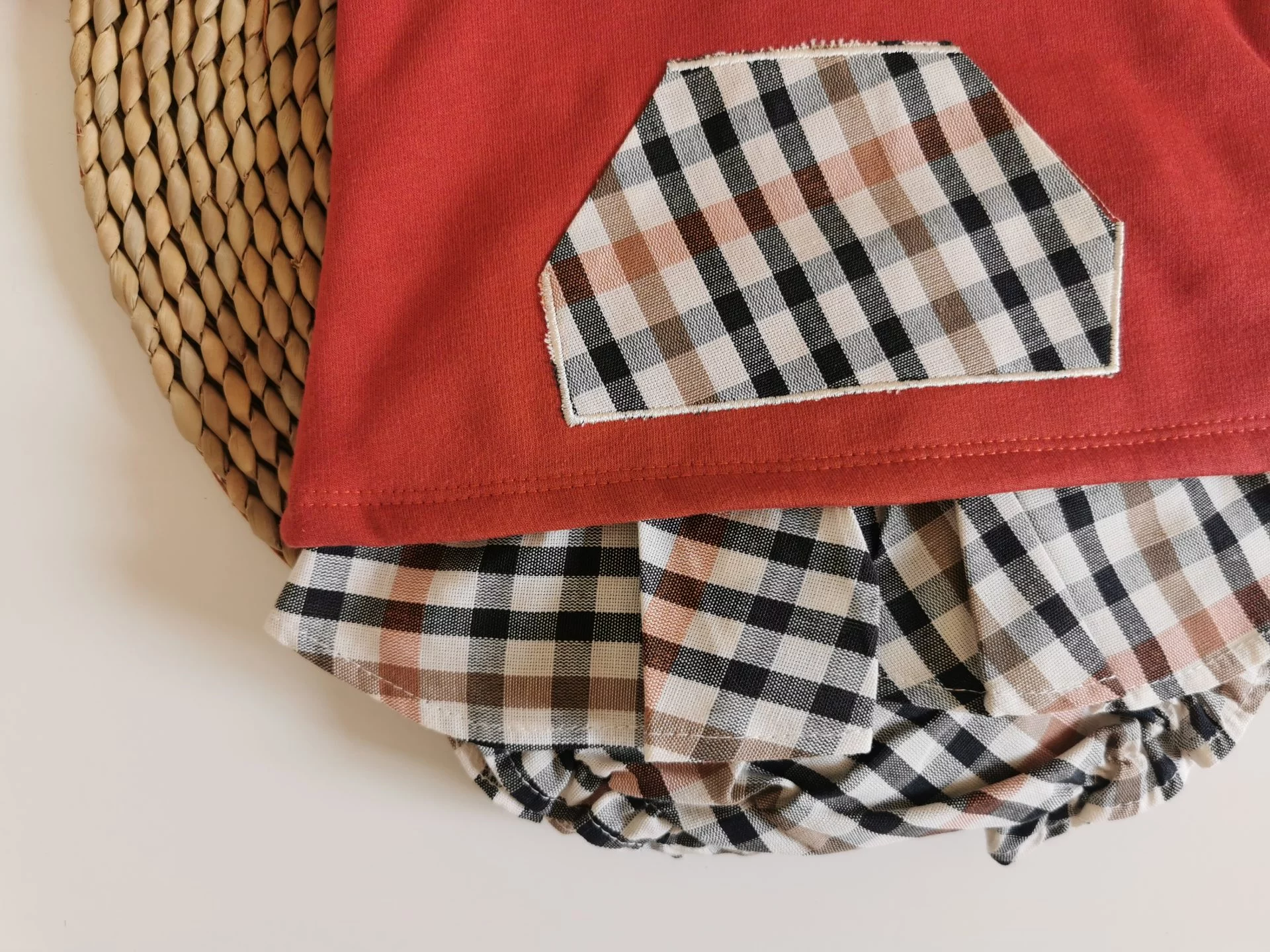 Conjunto Bolsillo Pololo Cuadros Niña - Imagen 4
