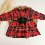 Vestido Cuadro Escocés Detalle Lazada