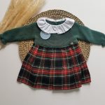 Vestido Cuadros Verde Musgo