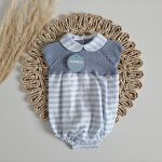 Pelele Combinado Rayado Cuellos