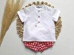 Conjunto Camisa Vichy Rojo