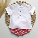 Conjunto Camisa Vichy Rojo