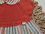 Vestido Combinado Rayado Coral - Imagen 3