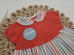 Vestido Combinado Rayado Coral - Imagen 2
