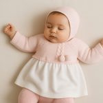 Vestido + Capota Piqué Rosa