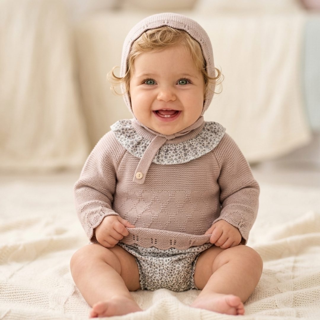 1 Conjunto Combinado Florecitas Valle - Imagen 1