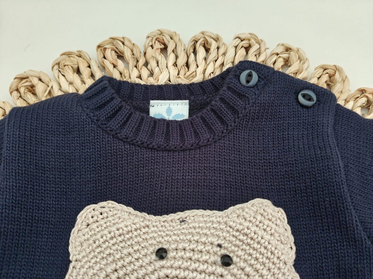 Conjunto Pololo Escocés Osito Crochet - Imagen 3