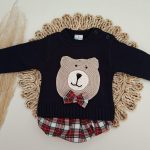 Conjunto Pololo Escocés Osito Crochet