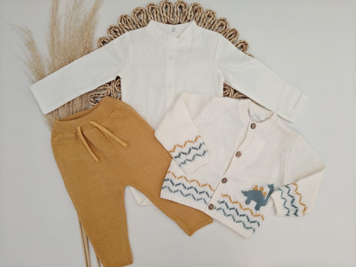 Conjunto 3P Tricot Dino - Imagen 1