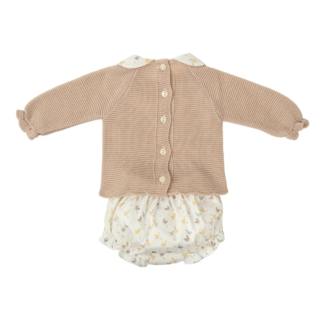 Conjunto + Capota Cuello Bebé Patitos - Imagen 3